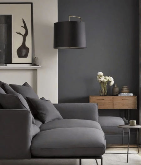 Rich Charcoal Gray wall paint color trend